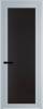 Межкомнатная дверь Profil Doors 1 AGP цвет профиля Серебро, стекло безопасное 6 мм монохром черный 800x2000