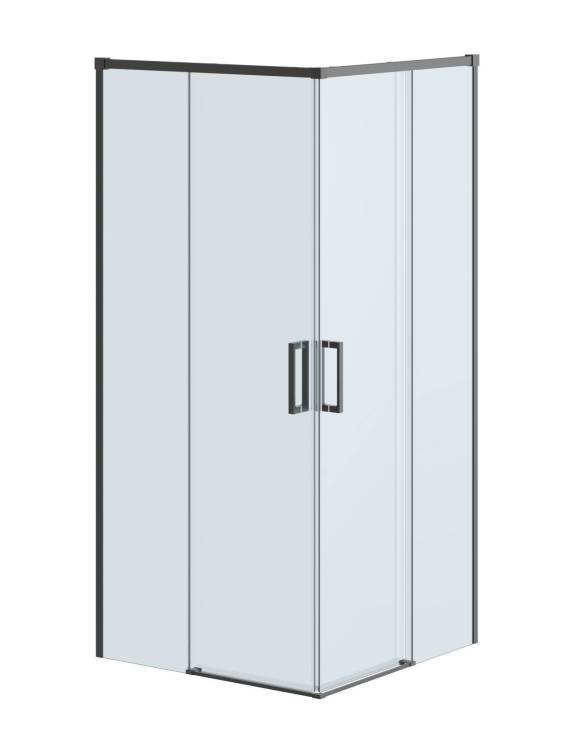Душевой уголок Cezares PLANE-A-2-90-C-GM профиль оружейная сталь, стекло прозрачное, 90x90x195