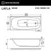Акриловая ванна WHITECROSS Layla 0102.180080.100 180x80, с каркасом фото 4