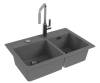 Мойка кухонная Alveus Granital Atrox 50 1132001 Concrete - G81 с сифоном, 79x50 фото 2