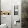 Полотенцесушитель электрический Teymi Modern П 8 E90105 с таймером, черный матовый, 30x80 фото 5