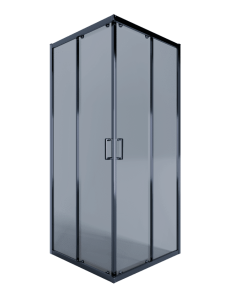 Душевой уголок Alex Baitler AB14100B2 профиль черный стекло тонированное, 100x100x200