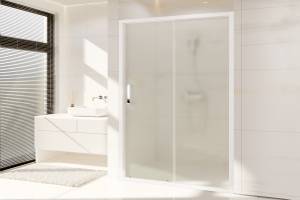 Душевая дверь в нишу Royal Bath Accord RB150HS-C профиль белый, стекло матовое, 150x200