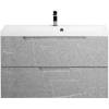 Тумба под раковину Belbagno Vittoria VITTORIA-1000-2C-SO-TB-P 100x45x57 Toros Bianco подвесная с двумя выкатными ящиками