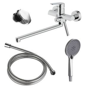 Смеситель для ванны Azario Alanti AZ-K1732 длинный излив, хром