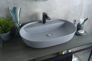 Раковина Gid Geométrico Gm1346 53341 серая матовая, 61x41x14