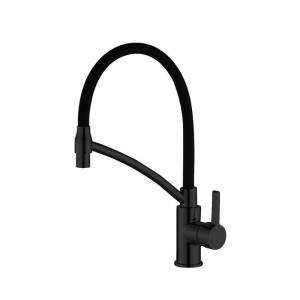 Смеситель для кухни Haiba HB73644-7 гибкий излив, черный