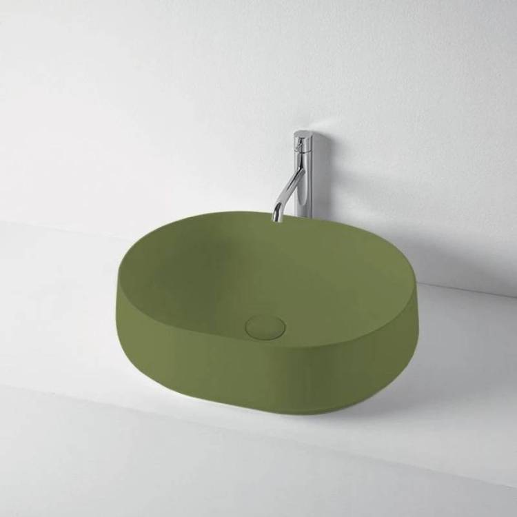 Раковина Kerasan F10 460511 накладная, 55 см, зеленая матовая