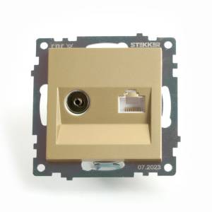 Розетка TV + компьютерная RJ-45 Stekker Катрин 49230