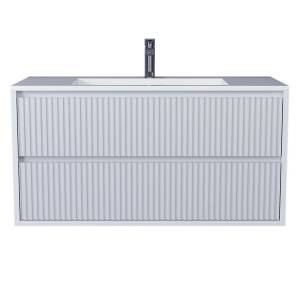 Тумба с раковиной Uperwood Next Premium 3930205173 подвесная, 2 ящика, белая, 100 см