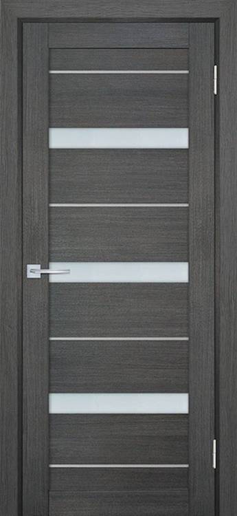 Межкомнатная дверь экошпон Мариам Техно 742, остекленная, грей 800x2000