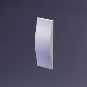 Дизайнерская панель Artpole E-0055 STREAM small PLATINUM МАТ 13x3.5x33