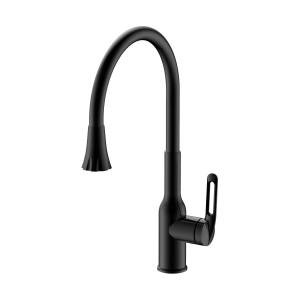 Смеситель для кухни Haiba HB42830-7 гибкий излив, черный