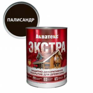 Защитно-декоративное покрытие для древесины Акватекс Экстра полуглянцевое палисандр 0.8 л