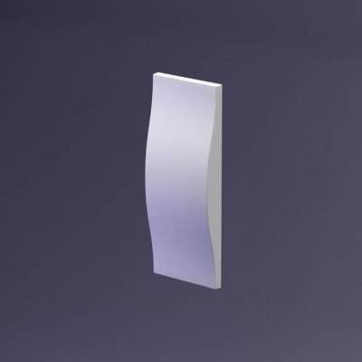 Дизайнерская панель Artpole E-0055 STREAM small PLATINUM МАТ 13x3.5x33