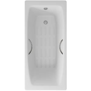 Чугунная ванна Delice Repos DLR220508R-AS 170x70, с антискользящим покрытием, с ручками, без ножек