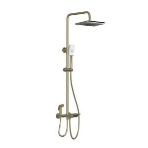 Душевая стойка Wonzon & Woghand WW-B3310-BG золотая, с термостатом
