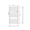 Полотенцесушитель водяной Comfysan Pioli-K 014469 W-10 100/50 черный матовый фото 3