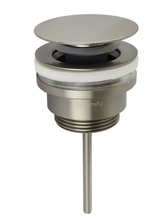 Донный клапан Splendy AA3071URMNB универсальный, незапираемый, 1 1/4", никель брашированный