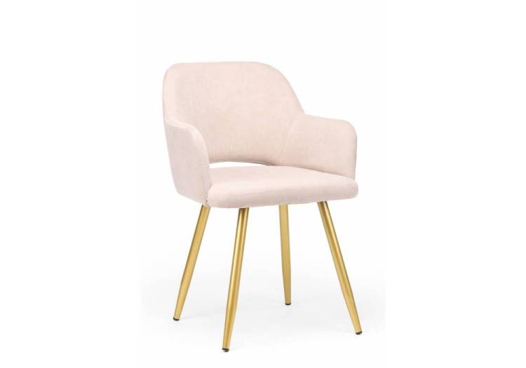 Стул на металлокаркасе Notta Эолин 631699 латте (glory 10) / золотой