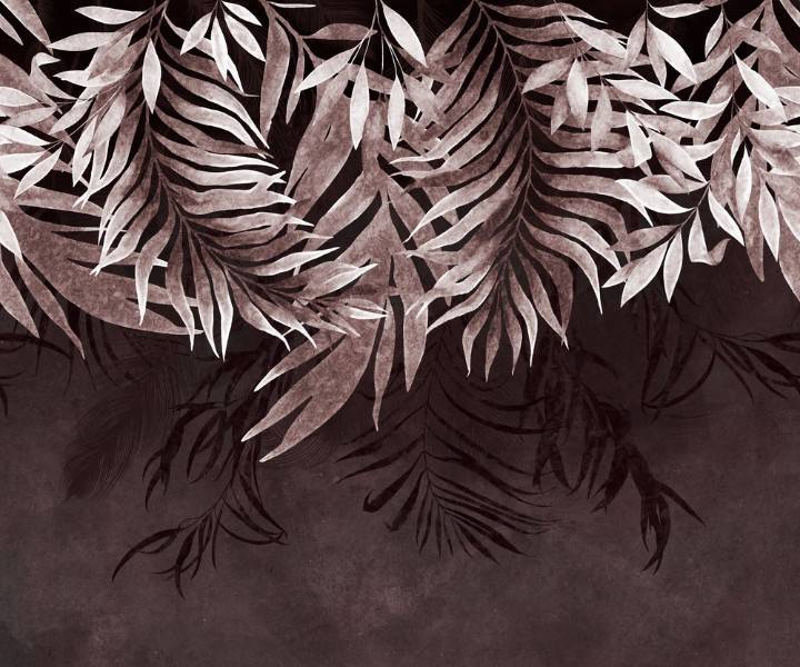 3D Фотообои Artegrafico «Красные ниспадающие листья» FLV-013 песок