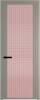 Межкомнатная дверь Profil Doors 2 AGP цвет профиля Никель матовый, стекло безопасное 6 мм мору розовое 600x2000