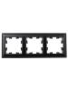 Рамка 3-постовая IEK Brite BR-M32-12-2-K23 хром/черный фото 4