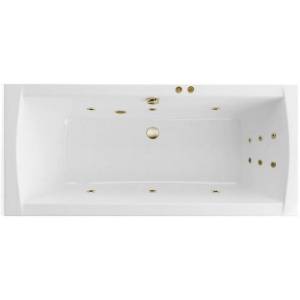 Акриловая ванна Excellent Aquaria Lux Slim 180x80 WAEX.AQU18S.LINE.BR с гидромассажем, 