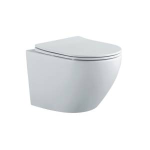 Унитаз подвесной Aquatek Европа AQ1901-MW безободковый, с крышкой-сиденьем микролифт