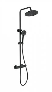 Душевая стойка Wonzon & Woghand WW-B3031-A-MB с термостатом, черный
