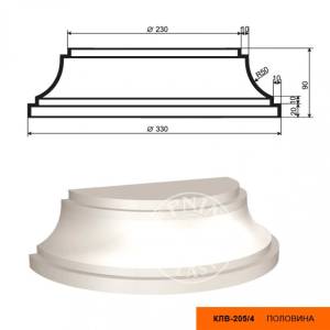 База полуколонны LepninaPlast КЛВ-205/4 33x16.5x9