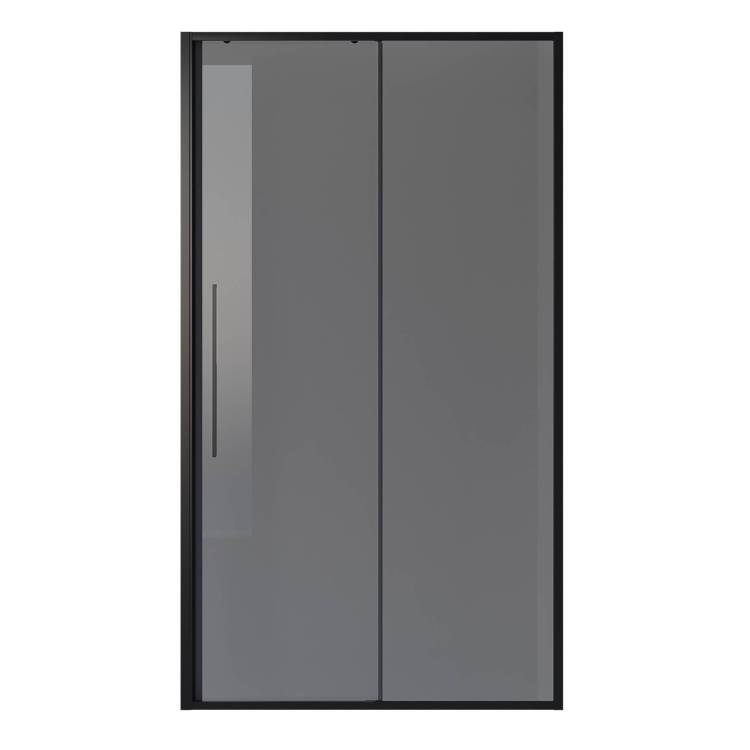Душевая дверь Niagara Nova NG-85-12TB профиль черный матовый, стекло тонированное, 120x195