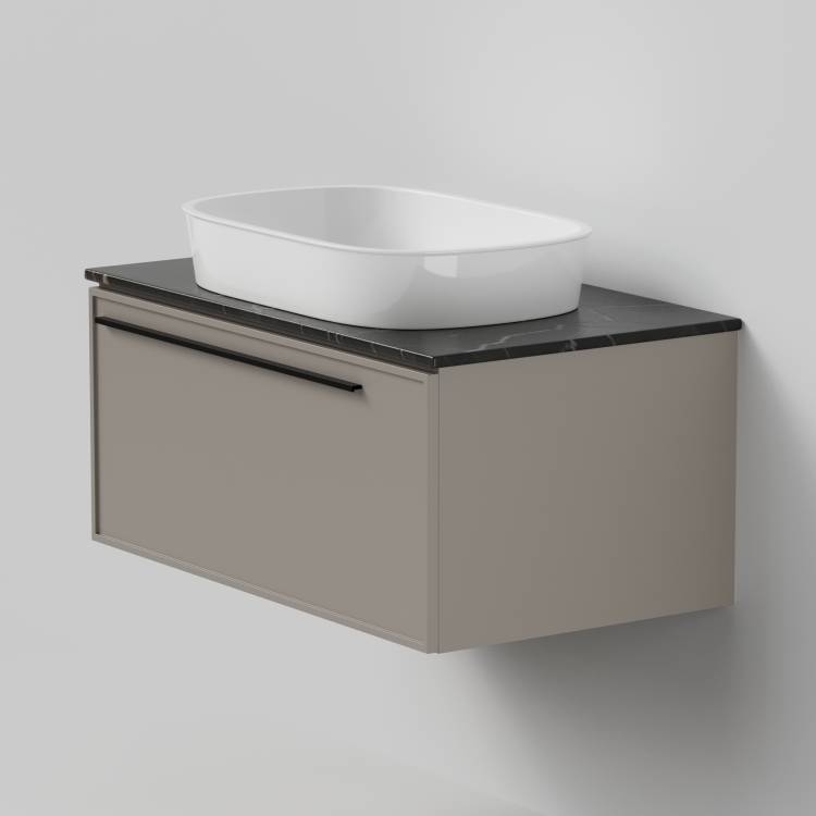 Тумба с раковиной La Fenice Elba Cappuccino NFNC-01-ELB-C-80-3-M-GB бежевая матовая, 80 см