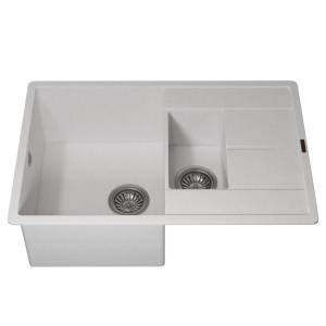 Мойка кухонная Uperwood Quartz UPD-05 3910202116 белая, 78x51