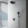 Душевой комплект Vincea Inspire VSFW-3I22MT5GM встраиваемый, термостат, двухрежимный, вороненная сталь фото 9