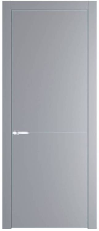 Межкомнатная дверь Profil Doors 16 PE полотно Смоки, кромка алюминиевая с четырех сторон матовая, алюминиевый молдинг 3мм 800x2000