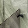 Шторка на ванну MaybahGlass MGV-649-6 40.5x140, поворотная, стекло графит матовый 6 мм, профиль черный фото 4