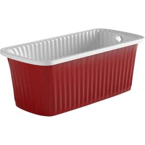 Ванна из искусственного камня Migliore Olivia 25452 174x80 слив-перелив хром, красная