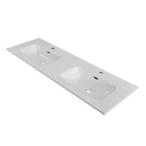 Раковина BelBagno BB1400-2-ETL белая глянцевая, 141x46.5x17