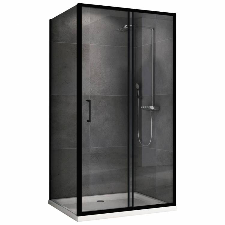 Душевой уголок Abber Schwarzer Diamant AG30120B5-S80B5 80x190x120, профиль Черный