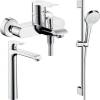 Душевой комплект Hansgrohe Metris 31480000 + 31082000 + душевой гарнитур