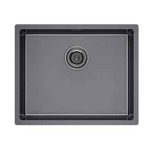 Мойка кухонная Paulmark Lassan 54 Uni LA54-GM Вороненая Сталь, 54x44