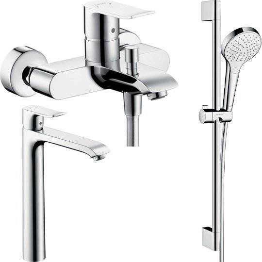 Душевой комплект Hansgrohe Metris 31480000 + 31082000 + душевой гарнитур