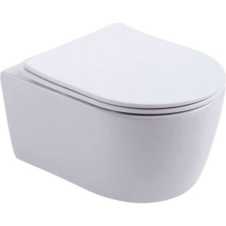 Унитаз подвесной Aquanet Smart 276395 безободковый, с крышкой-сиденьем микролифт