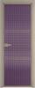 Межкомнатная дверь Profil Doors 3 AX цвет профиля Никель матовый, стекло безопасное 6 мм мору фиолетовое 800x2000