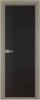 Межкомнатная дверь Profil Doors 1 AV цвет профиля Никель матовый, стекло безопасное 6 мм монохром черный 700x2000