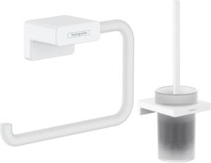 Набор Hansgrohe AddStoris Держатель туалетной бумаги 41771700 + Ершик 41752700 матовый белый