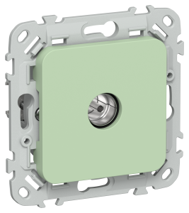 ТВ-розетка проходная тип M IEK Flite FI-A13-P-K93 фисташковый