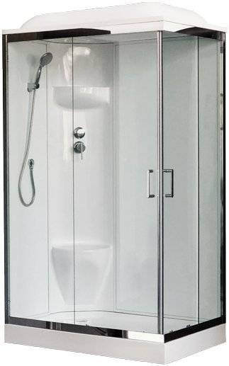 Душевая кабина Royal Bath RB 8120HP6-WT-CH L, с низким поддоном, с сиденьем