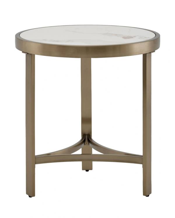 Стол журнальный Stool Group Адриана EET-223-BRCG-BDFL светлая керамика 50x50x55